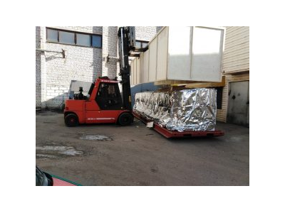 Разгрузка оборудования весом 7 тонн  