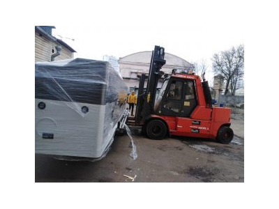 Разгрузка оборудования весом 7 тонн  