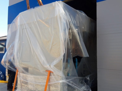 Разгрузка и перемещение пружинонавивочного станка в г.Бобруйске весом 36 тонн