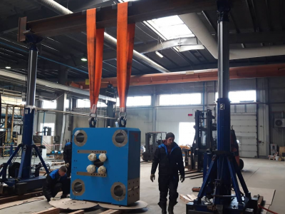 Работа нашей такелажной системы Lift System грузоподъемностью 100 тонн