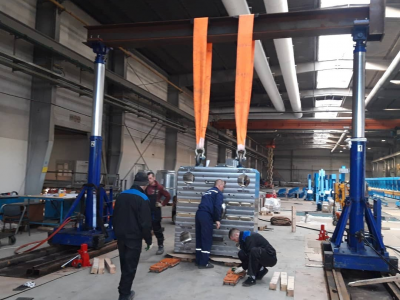 Работа нашей такелажной системы Lift System грузоподъемностью 100 тонн