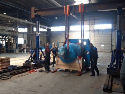 Работа нашей такелажной системы Lift System грузоподъемностью 100 тонн