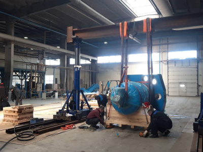 Работа нашей такелажной системы Lift System грузоподъемностью 100 тонн