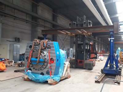 Работа нашей такелажной системы Lift System грузоподъемностью 100 тонн