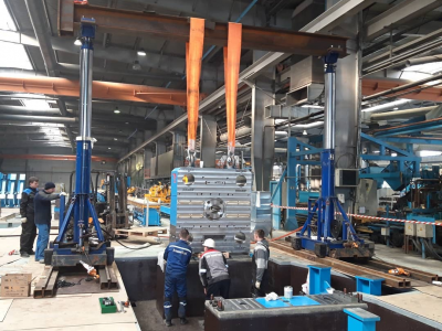 Работа нашей такелажной системы Lift System грузоподъемностью 100 тонн